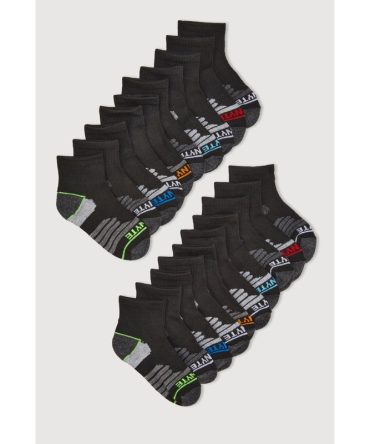 Toddler Boys Quarter Socks 20 Pack