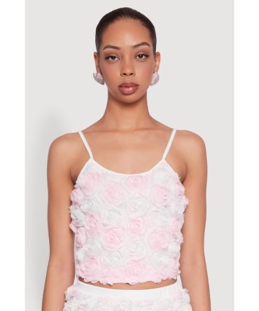 3D Flower Cropped Cami
