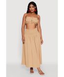 Airy Smocked High Waist Skirt