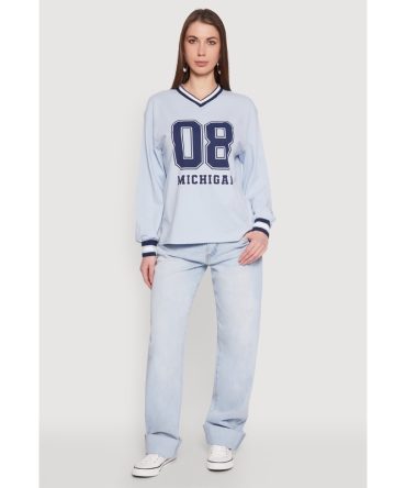 Almost Famous Varsity Graphic Long Sleeve Top