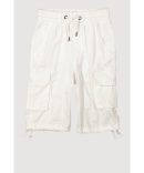 Boys Twill Tie Hem Belted Cargo Shorts