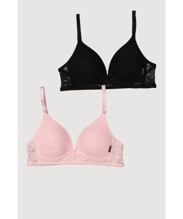 Girls Floral Lace Bras 2 Pack