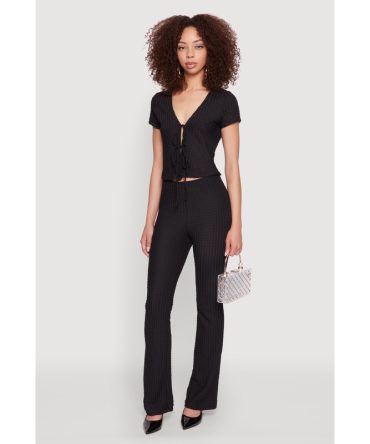 Iris Textured Knit Dress Pants