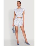 Madden Girl Floral Lace Strapless Mini Dress