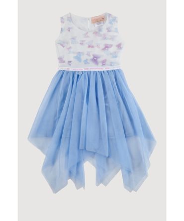 Toddler Girls Butterfly Print Tulle Dress