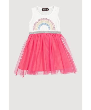 Toddler Girls Rainbow Studded Tutu Dress