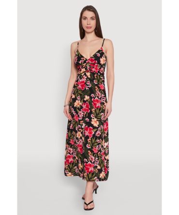 Airy Floral Empire Waist Maxi Dress