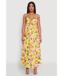 Airy Tropical Floral Empire Waist Dress