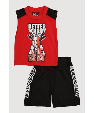 Baby Boys 12-24M Better Than The Best GOAT Tank Top and Shorts