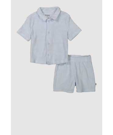 Baby Boys 12-24M Whale Patterned Shirt and Shorts Set