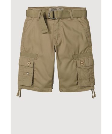 Boys Belted Tie Hem Cargo Shorts