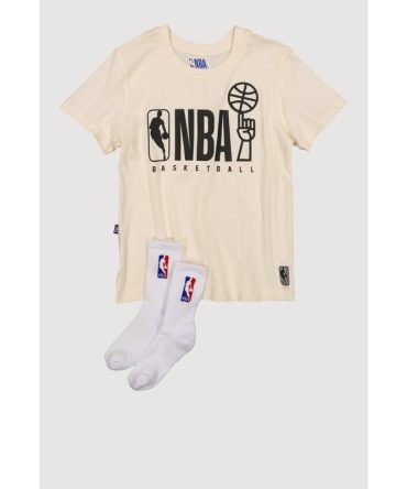 Boys NBA Basketball Graphic Tee and Socks