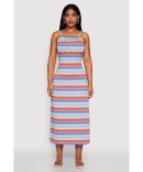 Chic Gauze Knit Ruched Shift Dress