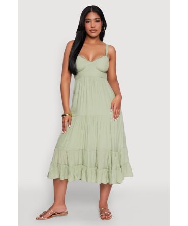 Iris Open Back Tiered Midi Dress
