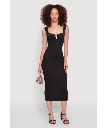 Iris Two Tone Tie Front Tank Dress