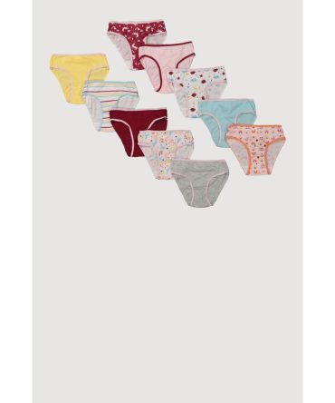 Little Girls Unicorn Graphic Print Panties 10 Pack