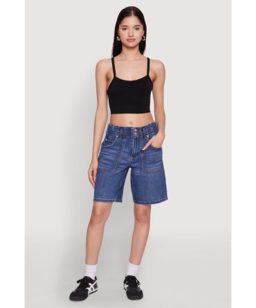 Madden Girl Denim Bermuda Shorts