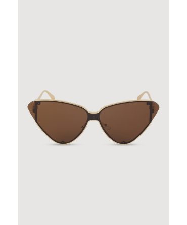 Metallic Frame Cat Eye Sunglasses