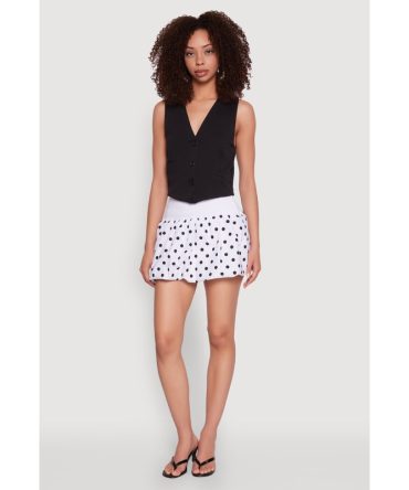Polka Dot Mini Bubble Skirt