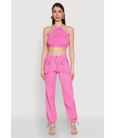Spoon Jeans Gauze Knit Cargo Joggers