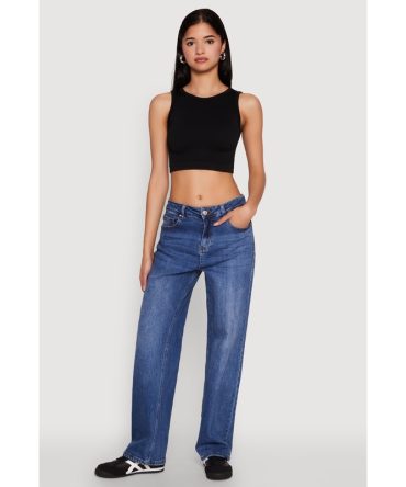 Textured Knit Seamless Cropped Tank Top