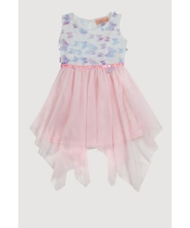 Toddler Girls 3D Butterfly Sequin Trim Tutu Dress