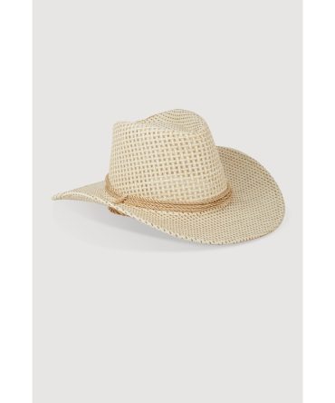 Toggle Drawstring Straw Cowboy Hat