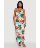 Tulip Hem V Neck Dress