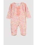 Baby Girls 0-9M 3D Flower Carnation Print Footed Onesie
