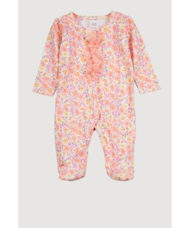 Baby Girls 0-9M 3D Floral Print Footed Jumpsuit