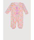 Baby Girls 0-9M 3D Flower Carnation Print Footed Onesie