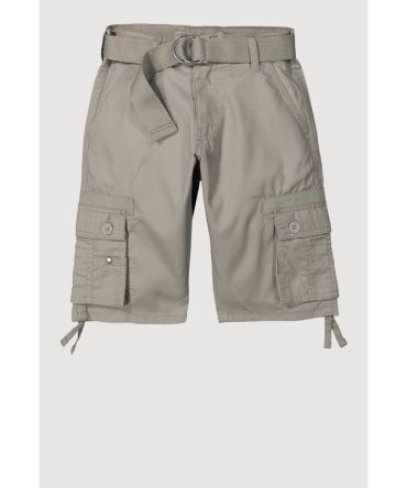 Boys Belted Tie Hem Cargo Pocket Shorts