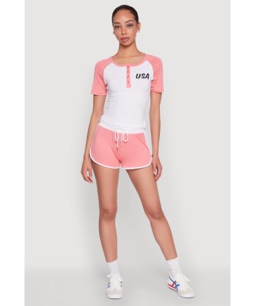 Contrast Trim Dolphin Shorts