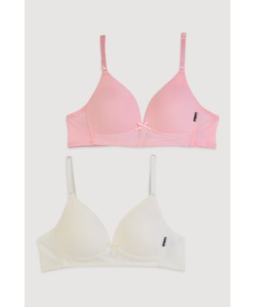 Girls Seamless Wireless Bras 2 Pack