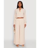 High Waisted Contrast Trim Pants