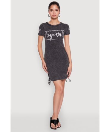 Im Not Perfect But Im Original Ruched Dress