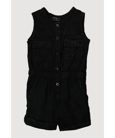 Baby Girls 12-24M Mineral Wash Sleeveless Cargo Romper