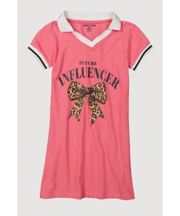 Girls Future Influencer Graphic Polo Dress