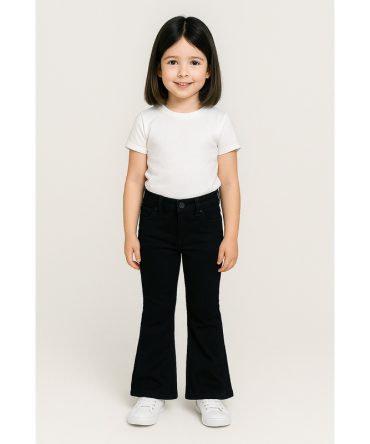 Little Girls Hypersretch Casual Flare Leg Pants