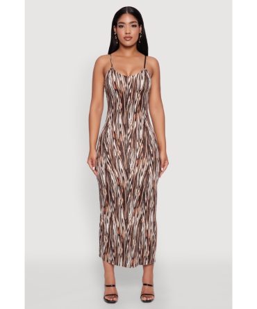 Swirl Print Cami Maxi Dress
