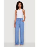 Airy Crepe Knit Wide Leg Dress Pants