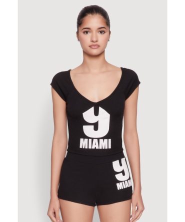 9 Miami Graphic Top