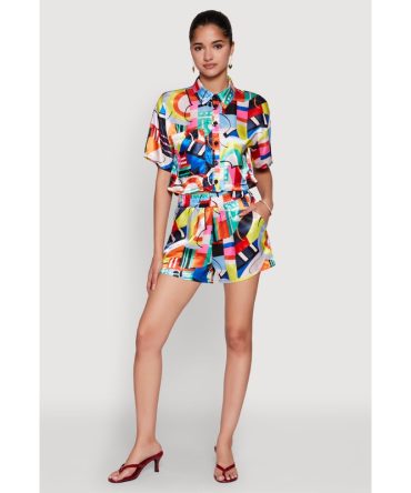 Abstract Print Shorts