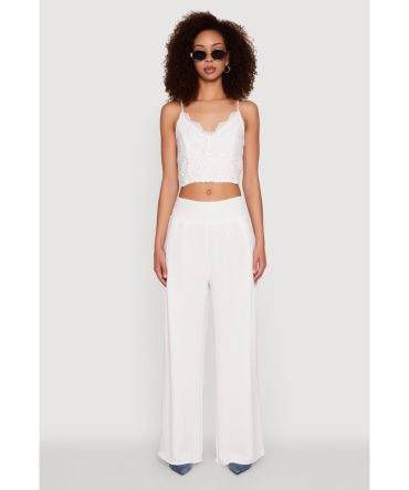 Airy Wide Leg Dress Pants
