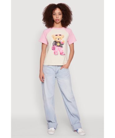Bear Graphic Raglan Tee