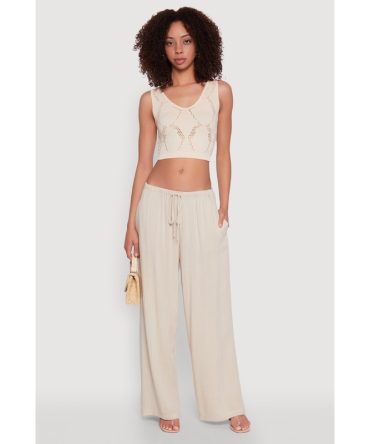 Drawstring Palazzo Pants