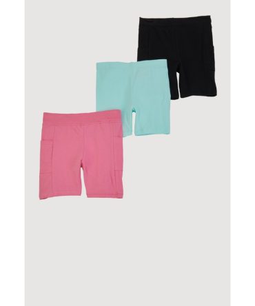 Little Girls Biker Shorts 3 Pack