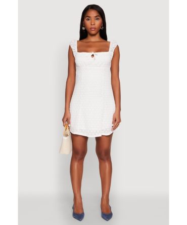 Madden Girl Cap Sleeve Lace Mini Dress