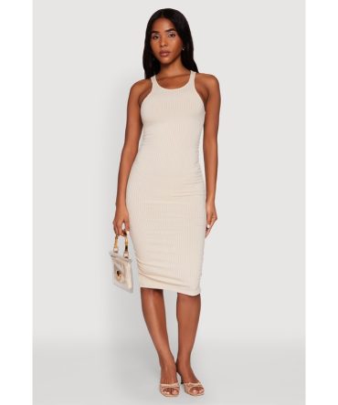 Rib Knit Tank Midi Dress