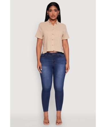 Ambiance Cotton Short Sleeve Boxy Shirt